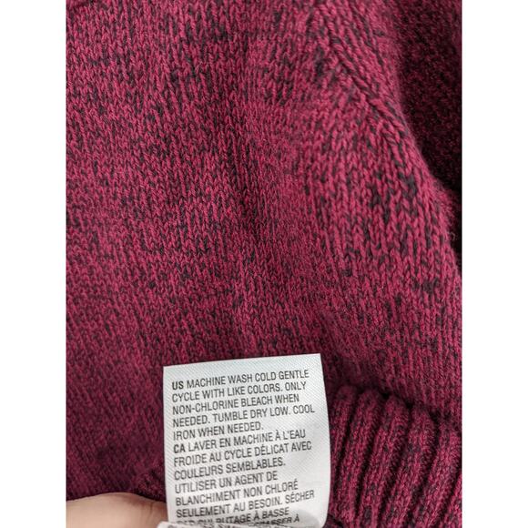 Karen‎ Scott Sweater XS Red Quarter Zip Mock Neck Long Sleeves Ribbed Hem Staple - Picture 5 of 9